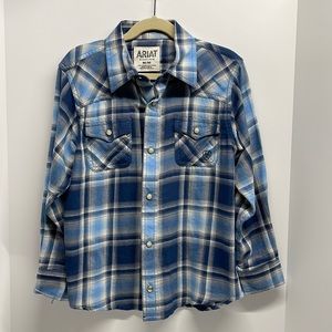 Ariat Kids Retro Fit Plaid Shirt, Medium